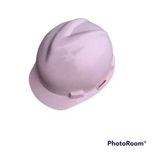 MSA V-Gard Medium Adjustable Pink Hardhat EUC